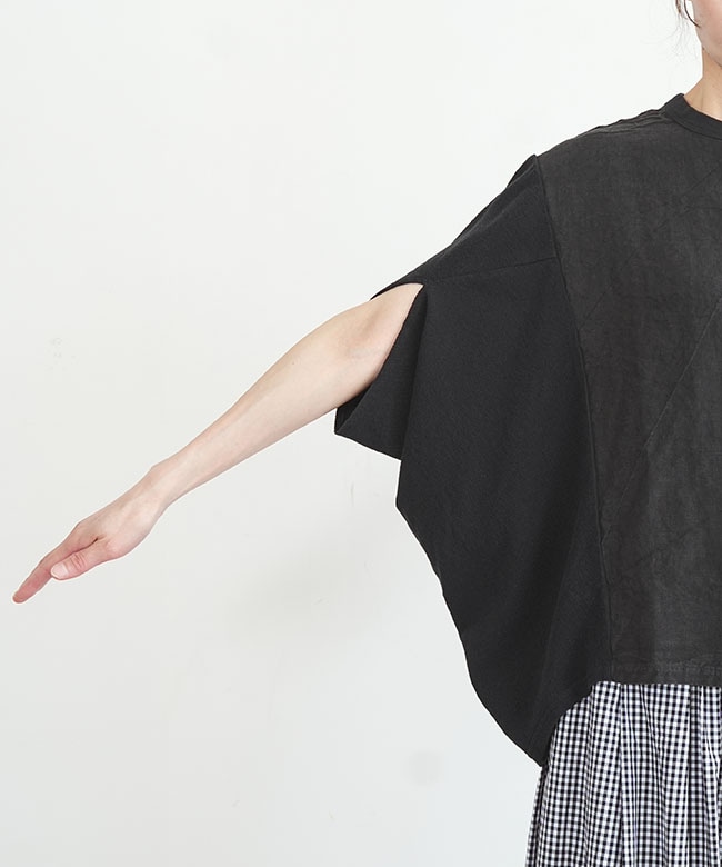SALE 20%OFF】grin(グリン) ミニ畦ワッフルポンチョ折り紙カーディガン