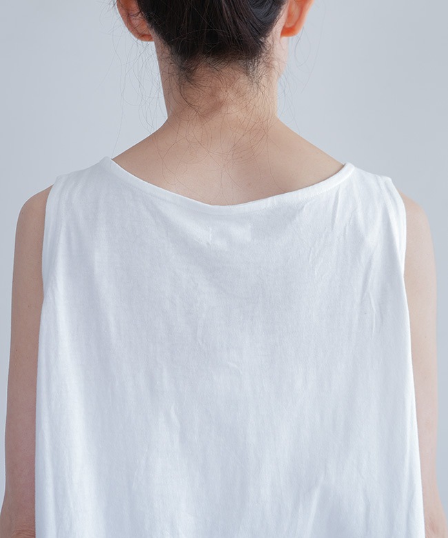 NATURAL LAUNDRY(ナチュラルランドリー) Dドットノースリーブトップス