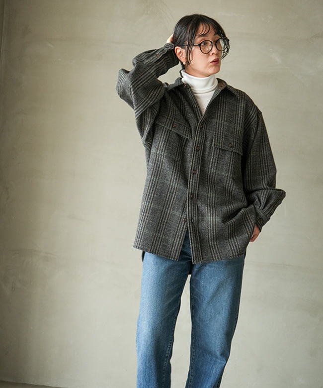 THE SHINZONE(ザ シンゾーン)BRITISH WOOL CHECKED SHIRT JACKET