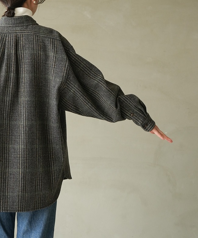 THE SHINZONE(ザ シンゾーン)BRITISH WOOL CHECKED SHIRT JACKET