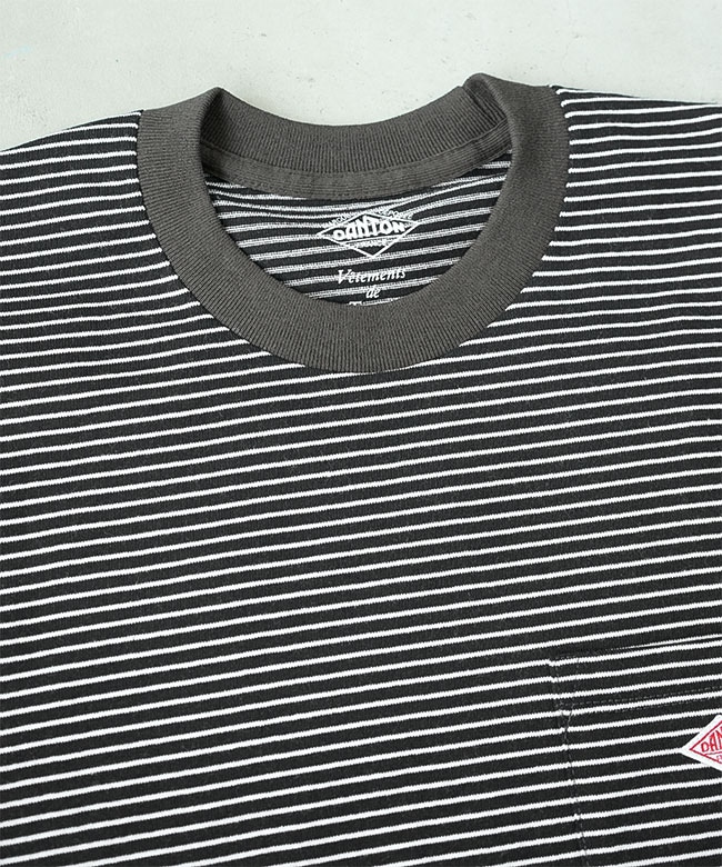 ◇DANTON(ダントン) SHORT SLEEVE POCKET T-SHIRT STRIPE ショート
