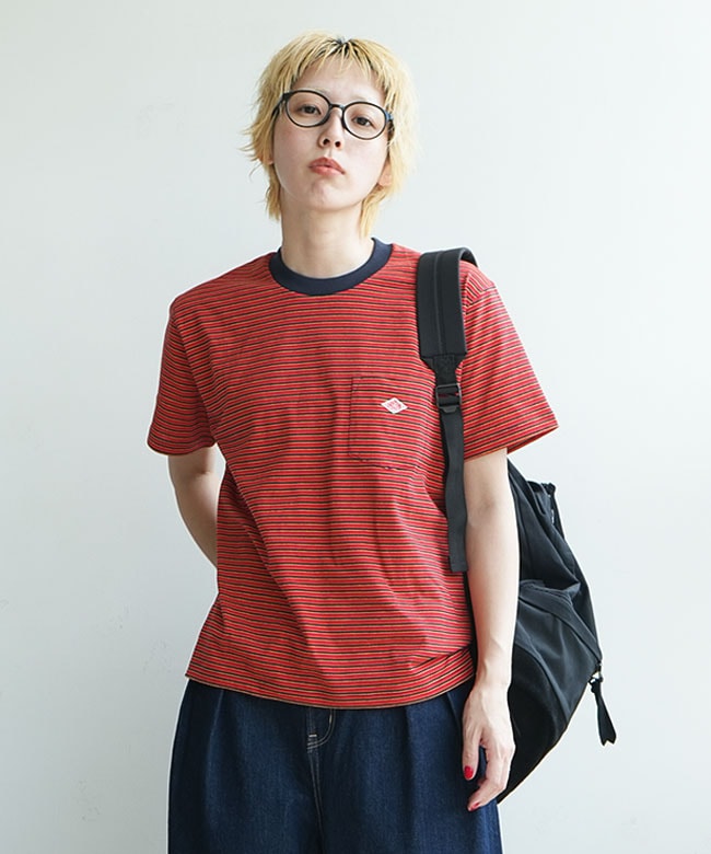 ◇DANTON(ダントン) SHORT SLEEVE POCKET T-SHIRT STRIPE ショート