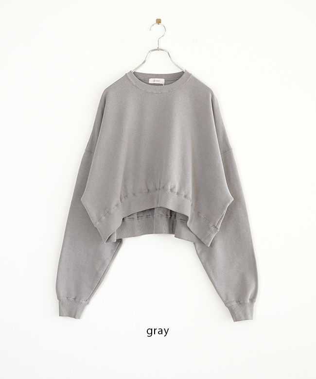 新品 SOLAMONAT ソラモナ ピグメントスウェット ショートプルオーバー ◇[sma-lk-pg-shtpo]SOLAMONAT(ソラモナ) ピグメントスウェット