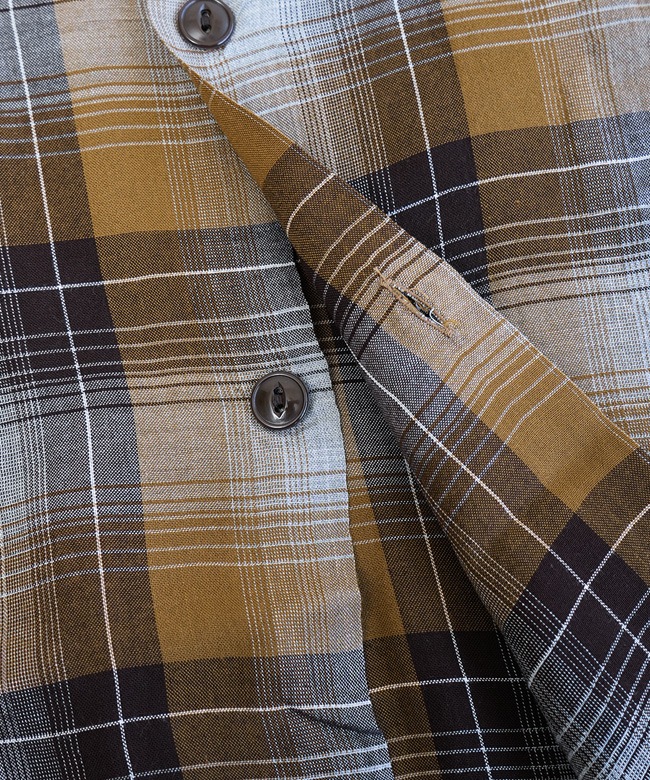 SALE 30%OFF】[GL29435]gold(ゴールド) RAYON CHECK L/S OPEN SHIRT