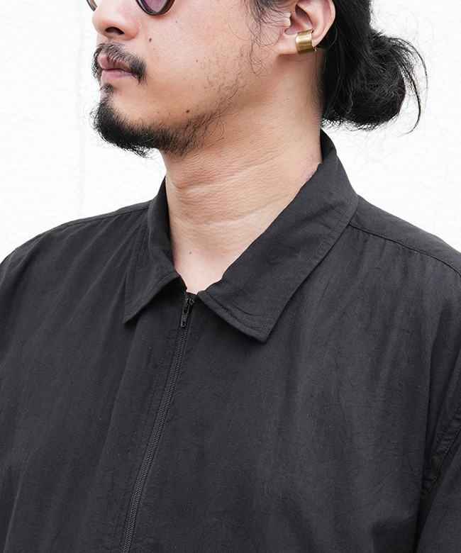 SALE 30%OFF】[GL39433]gold(ゴールド) VAT DYE CHAMBRAY ZIP SHIRT