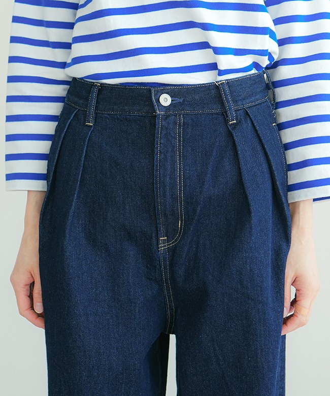 ◇SOLAMONAT(ソラモナ) デニムタックパンツ モナパン レディース