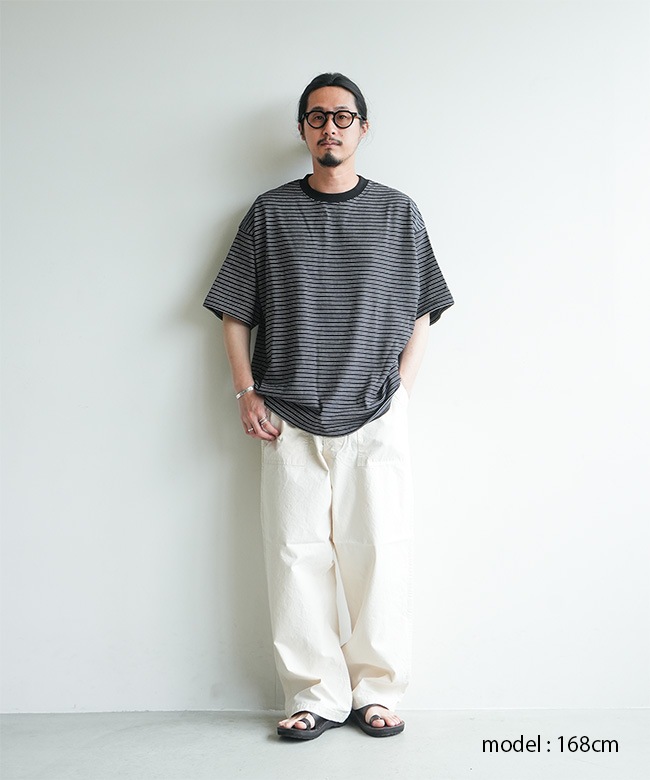 EVCON(エビコン) BORDER WIDE S/S TEE ボーダー ワイド ショート