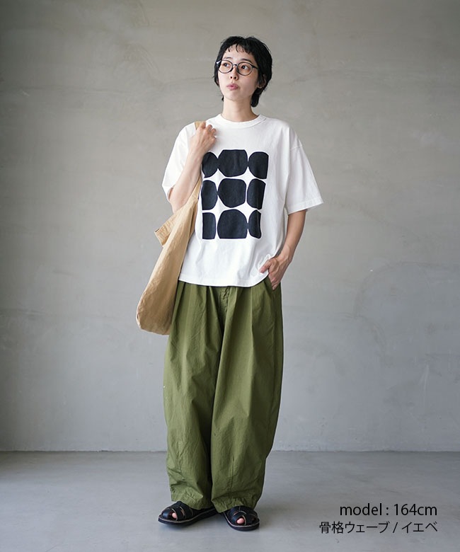 prit(プリット) 18/1空紡度詰天竺 フレームドットプリントTシャツ