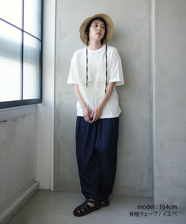 prit(プリット) 18/1空紡度詰天竺 フレームドットプリントTシャツ