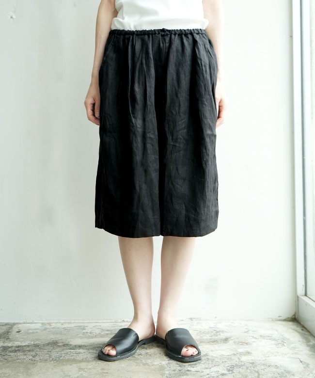 mizuiro ind(ミズイロインド) linen wide half PT リネンワイドハーフ