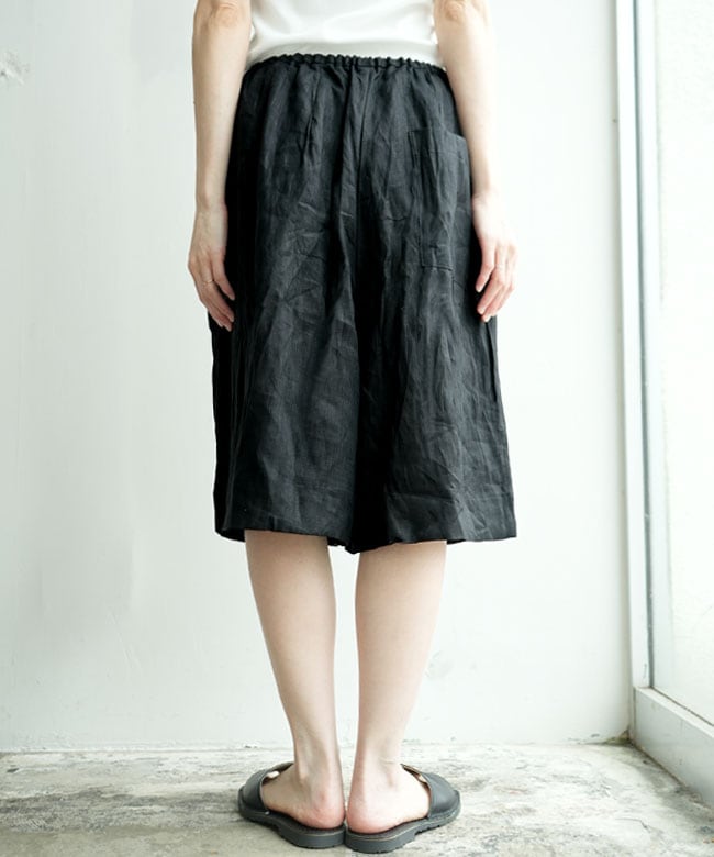 SALE 20%OFF】mizuiro ind(ミズイロインド) linen wide half PT リネン