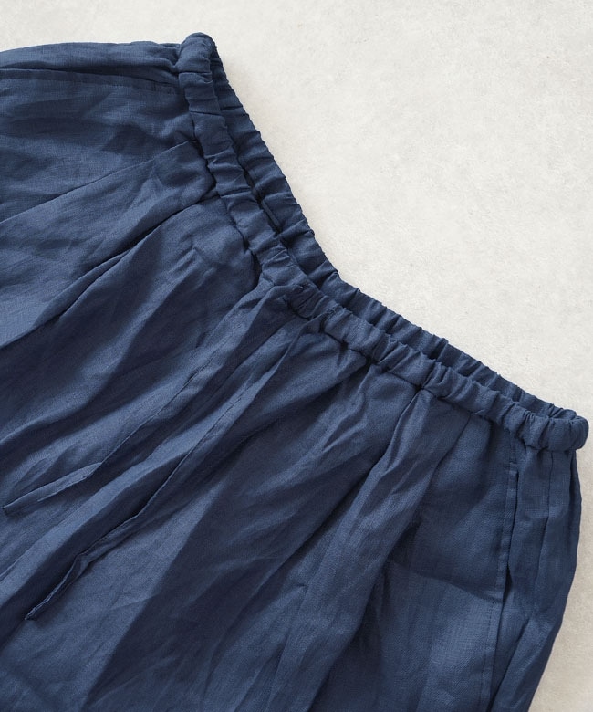 mizuiro ind(ミズイロインド) linen wide half PT リネンワイドハーフ