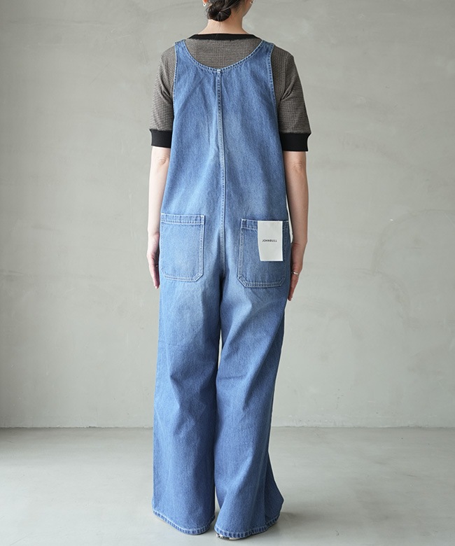SALE 50%OFF】JOHNBULL(ジョンブル) デニムサスペンダーオーバーパンツ