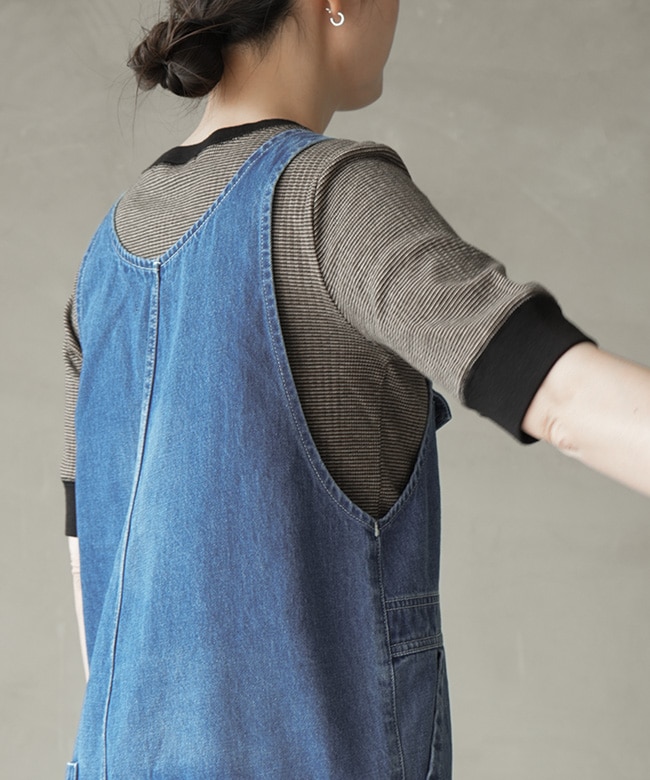 SALE 20%OFF】JOHNBULL(ジョンブル) デニムサスペンダーオーバーパンツ