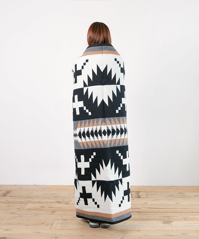 Pendleton 幾何学模様 フード付きブランケット Pendleton 幾何学模様