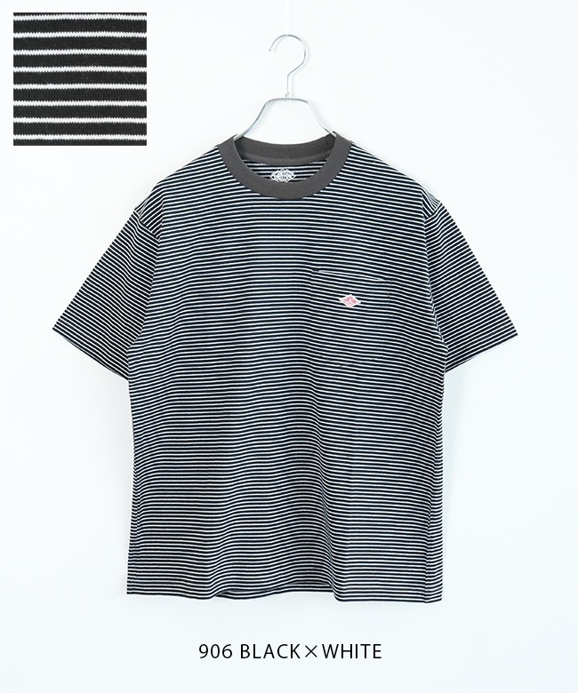 ブ*❗様 DANTON 黒 Tシャツ ポケット付きリネン38 ◇[DT-C0197TCB]DANTON(ダントン) SHORT SLEEVE POCKET T-SHIRT