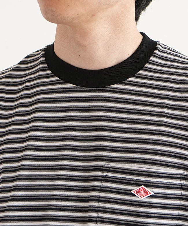 ◇DANTON(ダントン) POCKET T-SHIRT(ポケットTシャツ/ボーダー)メンズ