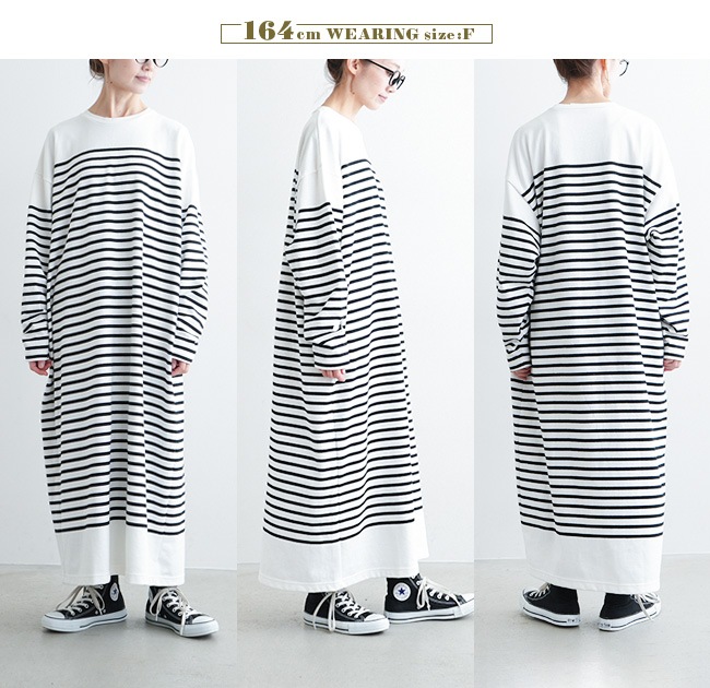 新品未使用✨バーバリー ワンピース ボーダー マキシ ロング ホースロゴ フリル ◇[SMA-BSKOP]SOLAMONAT(ソラモナ)バスクマキシワンピース/ロング