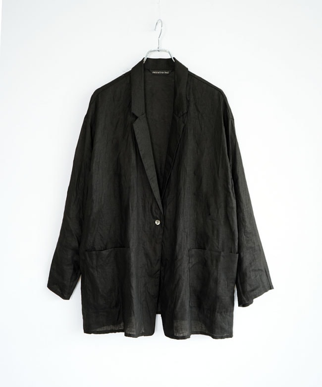 mizuiro ind(ミズイロインド) linen wide shirt JK リネンワイドシャツ