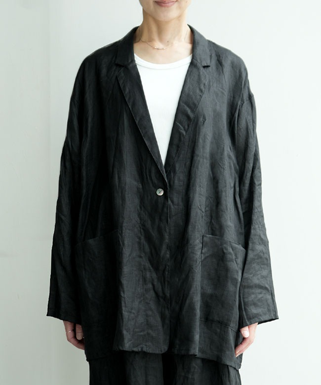 mizuiro ind(ミズイロインド) linen wide shirt JK リネンワイドシャツ