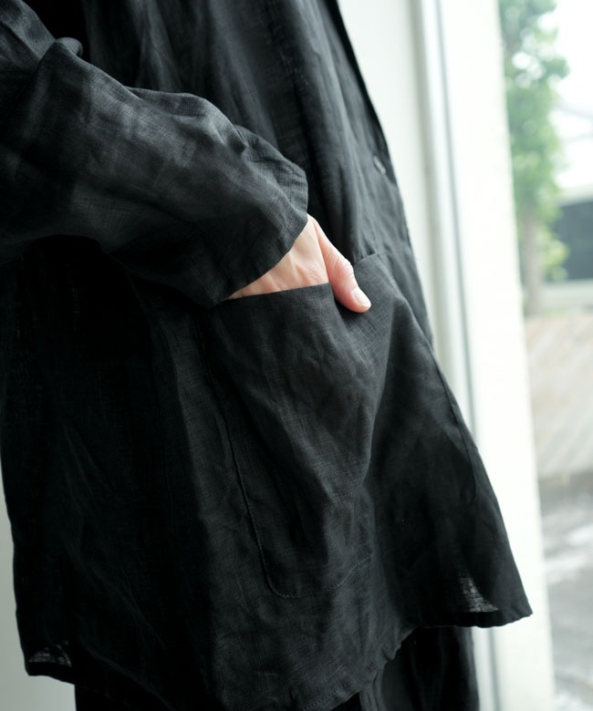 ◎◎mizuiro ind(ミズイロインド) linen wide shirt JK リネンワイド