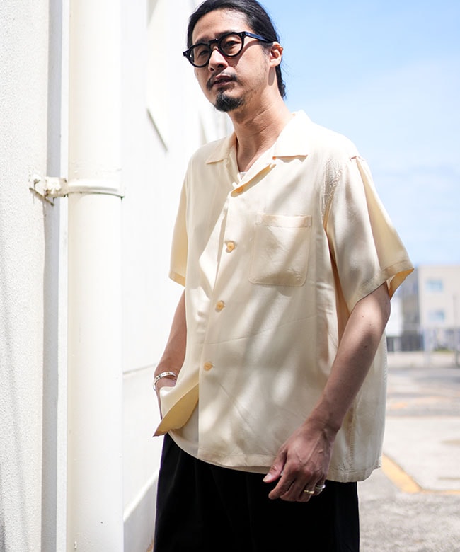 STYLE EYES(スタイルアイズ) RAYON BOWLING SHIRT “PLAIN” レーヨン