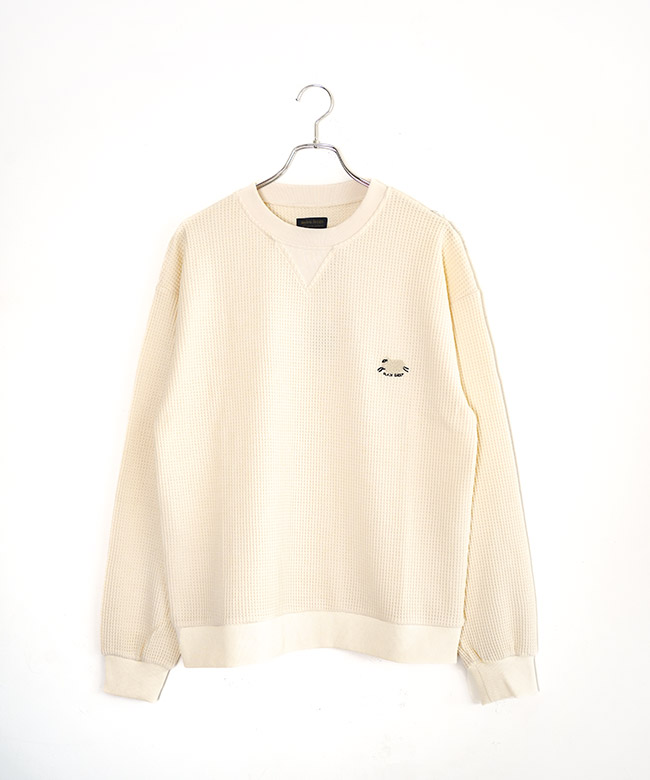 modem design(モデムデザイン) seep embroidery waffle crew シープ