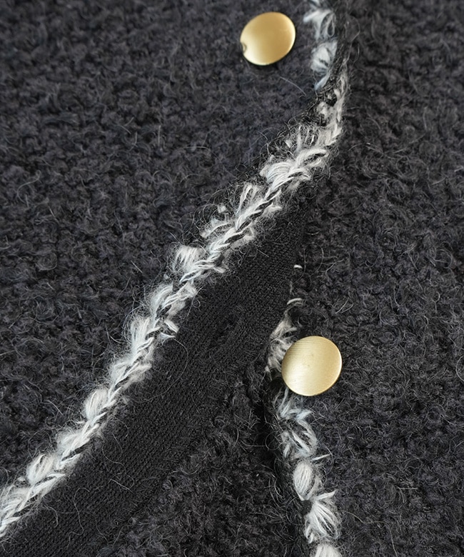 THE SHINZONE(ザ シンゾーン) TWEED KNIT CARDIGAN ツイードニット