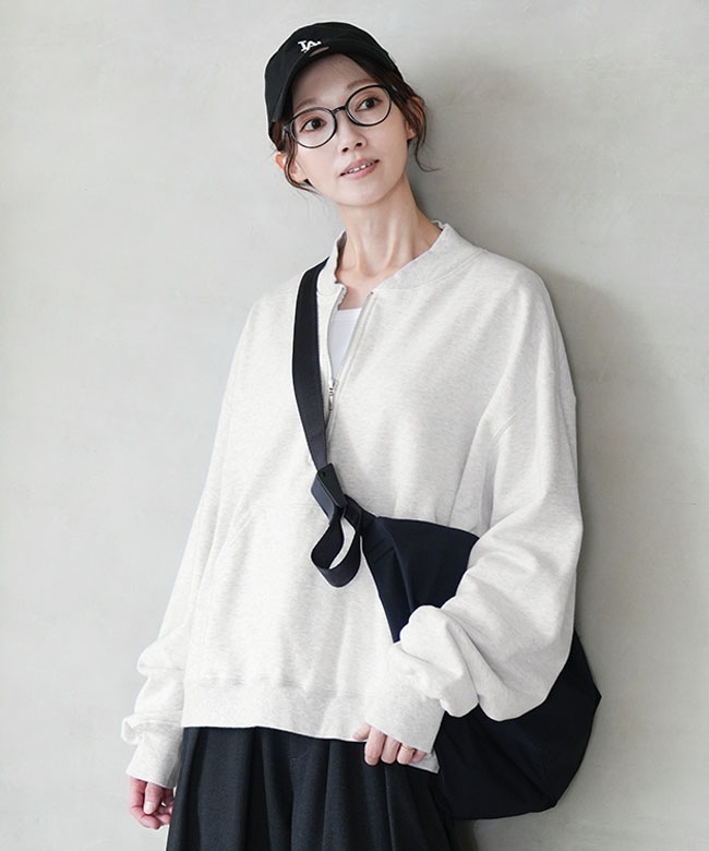 ◇[SMA-FW-HFZIP]SOLAMONAT(ソラモナ) ふわりと裏毛ハーフジッププル