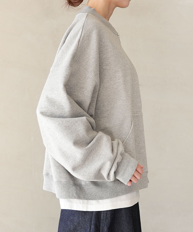 ◇[SMA-FW-HFZIP]SOLAMONAT(ソラモナ) ふわりと裏毛ハーフジッププル