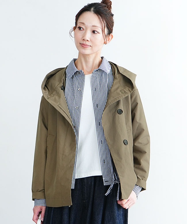 blue willow グログラン2wayフードジャケット blue willow グログラン2WAYフードジャケット｜ナチュラルファッション