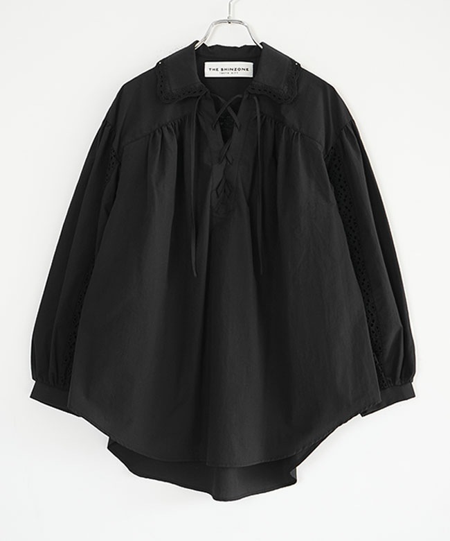 26SMSBL02]THE SHINZONE(ザ シンゾーン) LACE-UP BLOUSE レースアップ