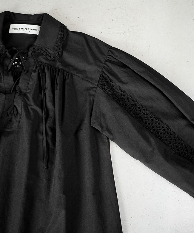 THE SHINZONE(ザ シンゾーン) LACE-UP BLOUSE レースアップブラウス 
