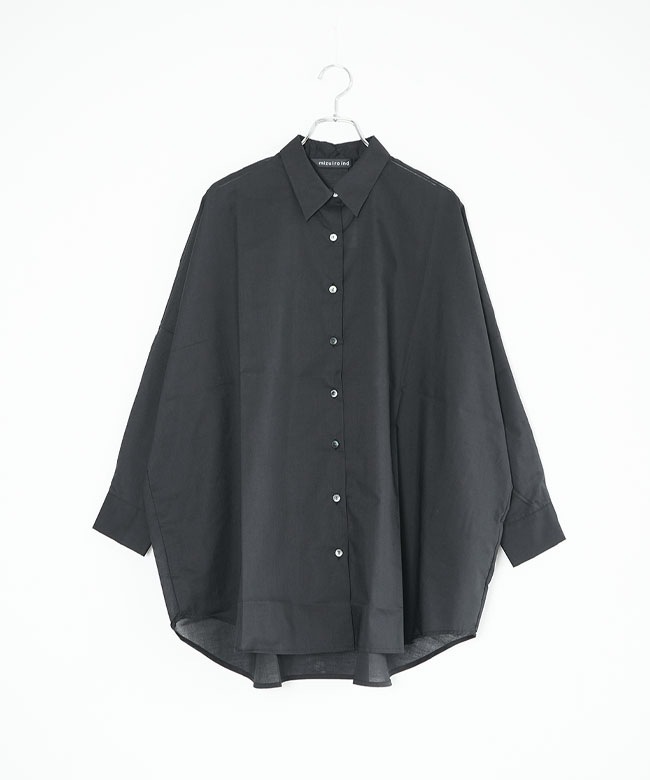 1-230162]mizuiro ind(ミズイロインド) T/Cシアーワイドシャツ