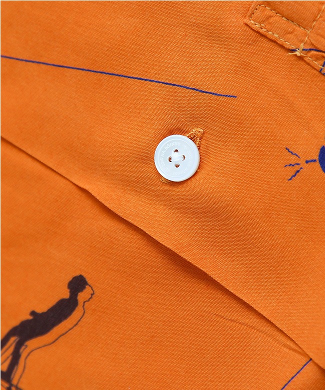 BRU NA BOINNE ブルーナボイン アロハシャツ　深海魚柄　タコ　イカ BRU NA BOINNE ブルーナボイン 22SS シークレットビーチシャツ