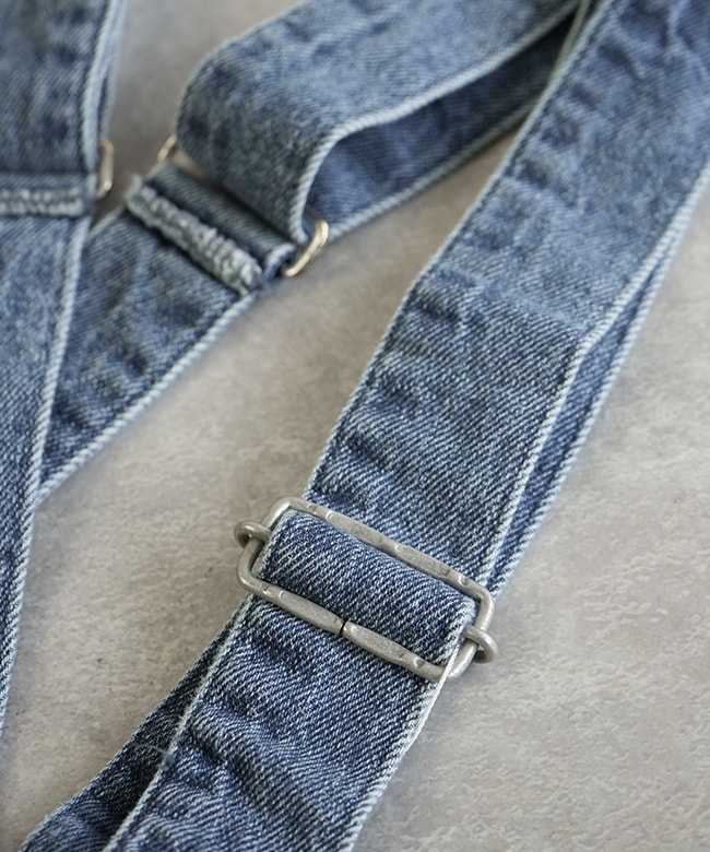 HELLO LUPO サス付きデニム HELLO LUPO - Brooks Trousers - Blue Denim | U a