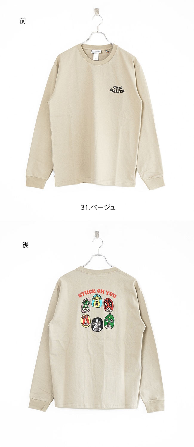 G421731]gym master(ジムマスター) 7.4oz STUCKONYOU刺繍ロンTee 長袖