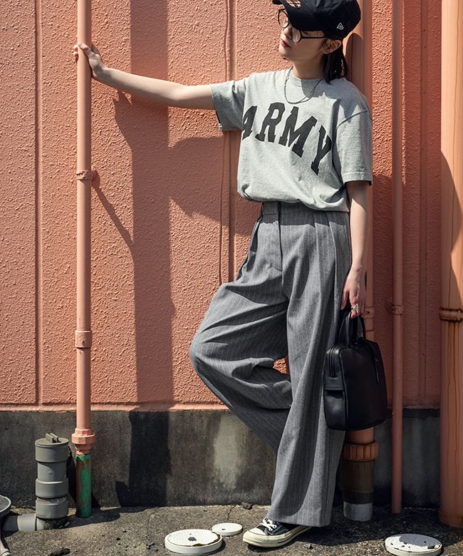 room306CONTEMPORARYストライプ ワイドパンツ room306CONTEMPORARY