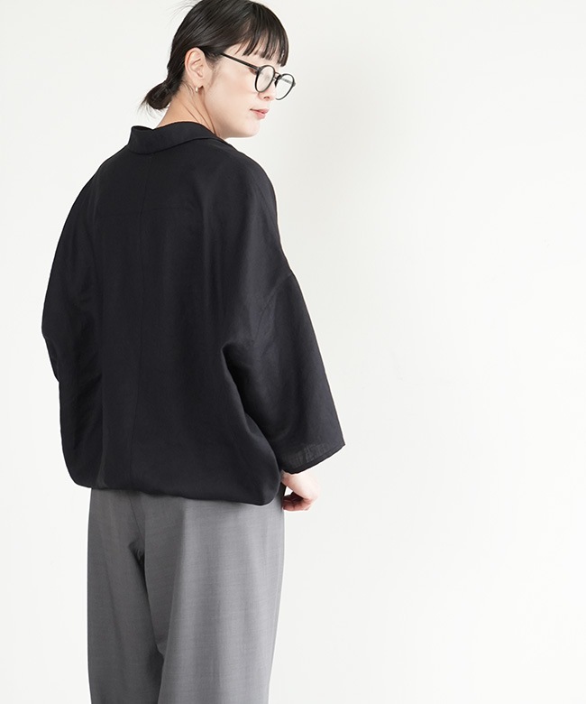 FIRMUM スラブトリアセテート・ツイル 半袖プルオーバー