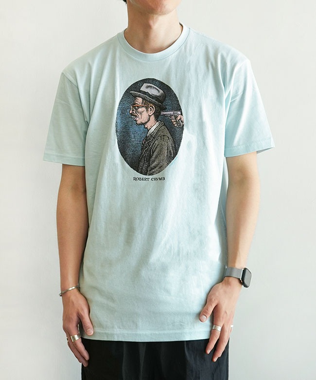 R CRUMB OFFICEAL ロバートクラムオフィシャル GUN SELF-PORTRAIT T-SHIRT メンズ トップス Tシャツ プリントT 半袖 クルーネックサブカルチャー コミック 漫画 gun-self-portrait メンズ, トップス WOODY HOUSE 公式通販サイト