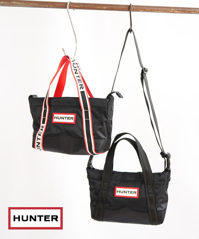 HUNTER ショルダーバッグ UBS1203KBM ナイロン HUNTER ハンター バック ナイロン ミニ トップ クリップ トート