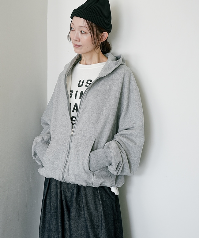 ◇[SMA-FW-BIG-ZIPPK]SOLAMONAT(ソラモナ) ふわりと裏毛ビッグジップ