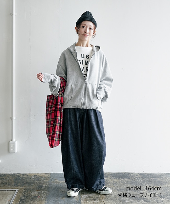 ◇[SMA-FW-BIG-ZIPPK]SOLAMONAT(ソラモナ) ふわりと裏毛ビッグジップ