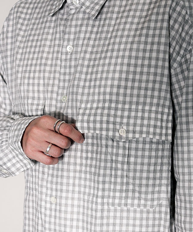 PORTER CLASSIC(ポータークラシック)ROLL UP HEATHER GINGHAM CHECK