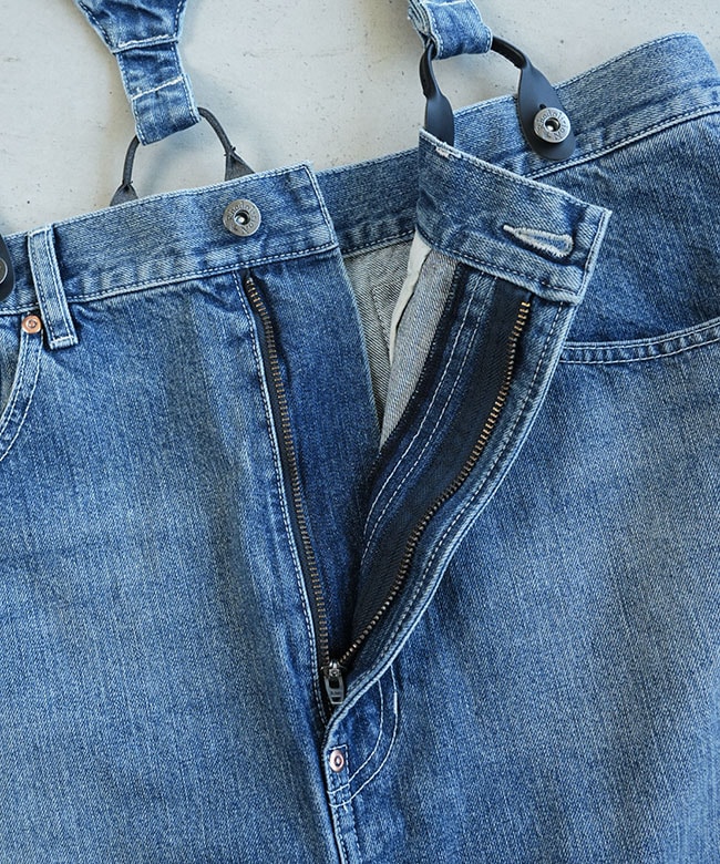 Rhodolirion(ロドリリオン) 5Pockets Suspender Pant - Denim 5