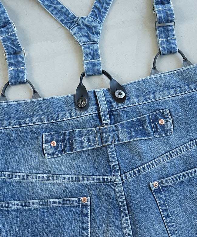 Rhodolirion(ロドリリオン) 5Pockets Suspender Pant - Denim 5