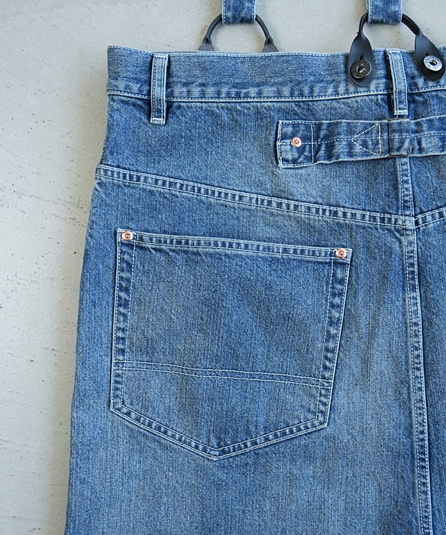 Rhodolirion(ロドリリオン) 5Pockets Suspender Pant - Denim 5