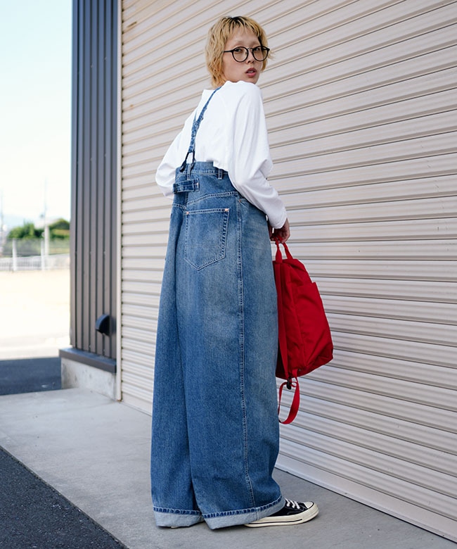 Rhodolirion(ロドリリオン) 5Pockets Suspender Pant - Denim 5