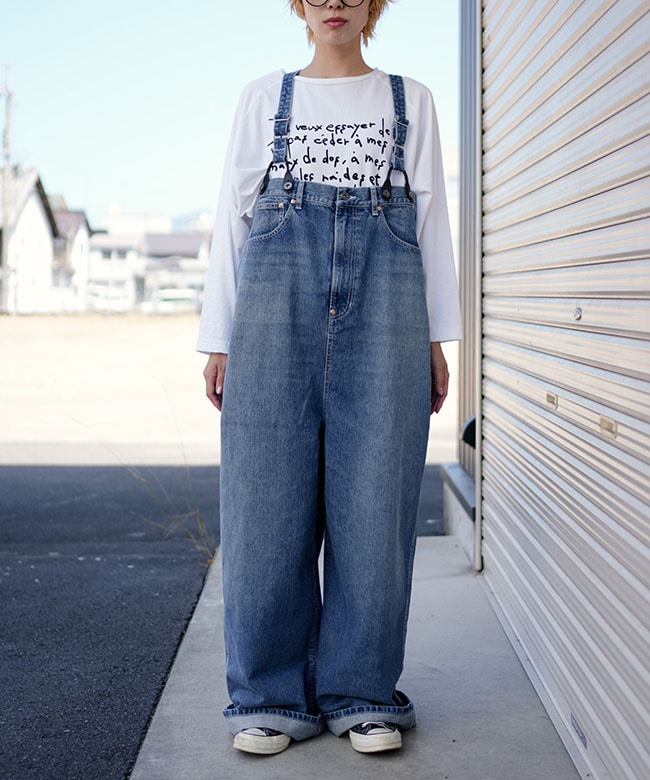 Rhodolirion(ロドリリオン) 5Pockets Suspender Pant - Denim 5