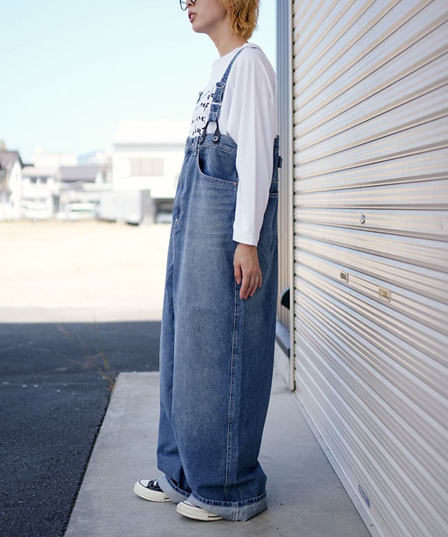 Rhodolirion(ロドリリオン) 5Pockets Suspender Pant - Denim 5